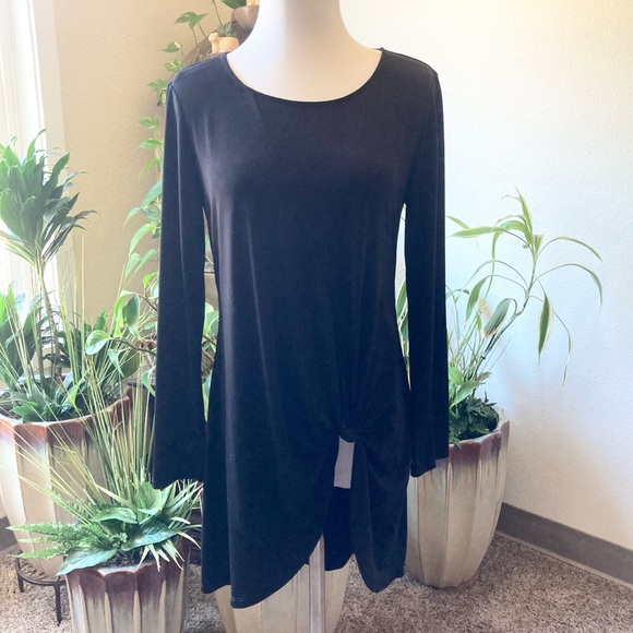 New Chico’s Black Polyester Long Sleeve Dress size 0 - Picture 2 of 13